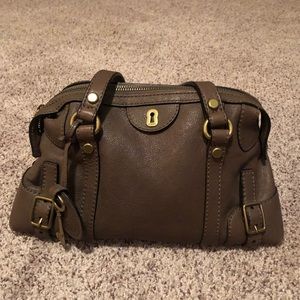 Fossil Emilia Tan Satchel NWOT